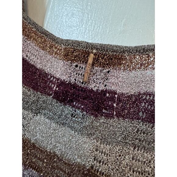 NWT Misa Stripe Metallic Front Slit Maxi Dress Size S - Picture 10 of 10